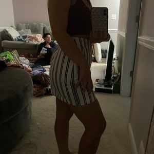 Striped mini skirt